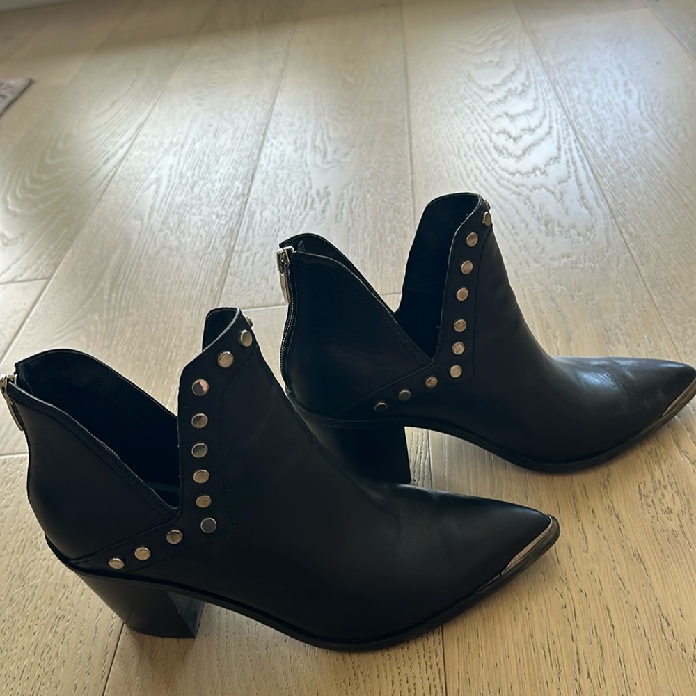 Marc Fisher black studded boots